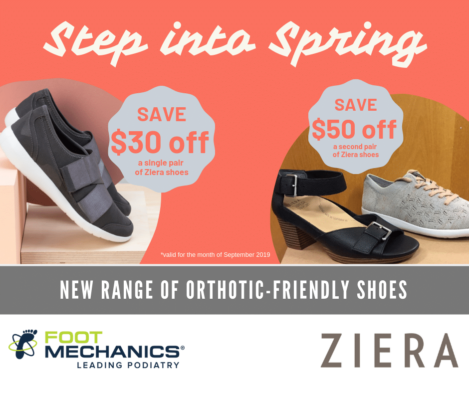 Check out our September super special on Ziera shoes! - Foot Mechanics